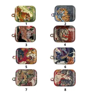 Chinese Tigers Aesthetic – Vintage Traditional Art AirPods Case, Compatible with AirPods Gen 1–4 & Pro 1–3, Stylish Protective Cover