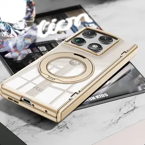 360° Full-Cover Folding Phone Case Compatible with Motorola Moto Razr Fold, Equipped with Front Screen Protector and Privacy Filter, Magnetic Rotating Bracket, Shockproof Protective Cover, Features Durable Protection and Stable Grip Design