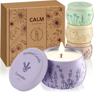 Mothers Day Gift Scented Candles for Mom, 17.6oz Romantic Jar Candles for Women Girl Candle Set, 120H Burning, Soy Candle for Home Scented