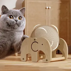 Cat Scratcher Toy Cat Scratching Ball Toy Natural Sisal Rope Cat Scratching Ball Scratcher with Ball Cat Exercise Wheel For Cats
