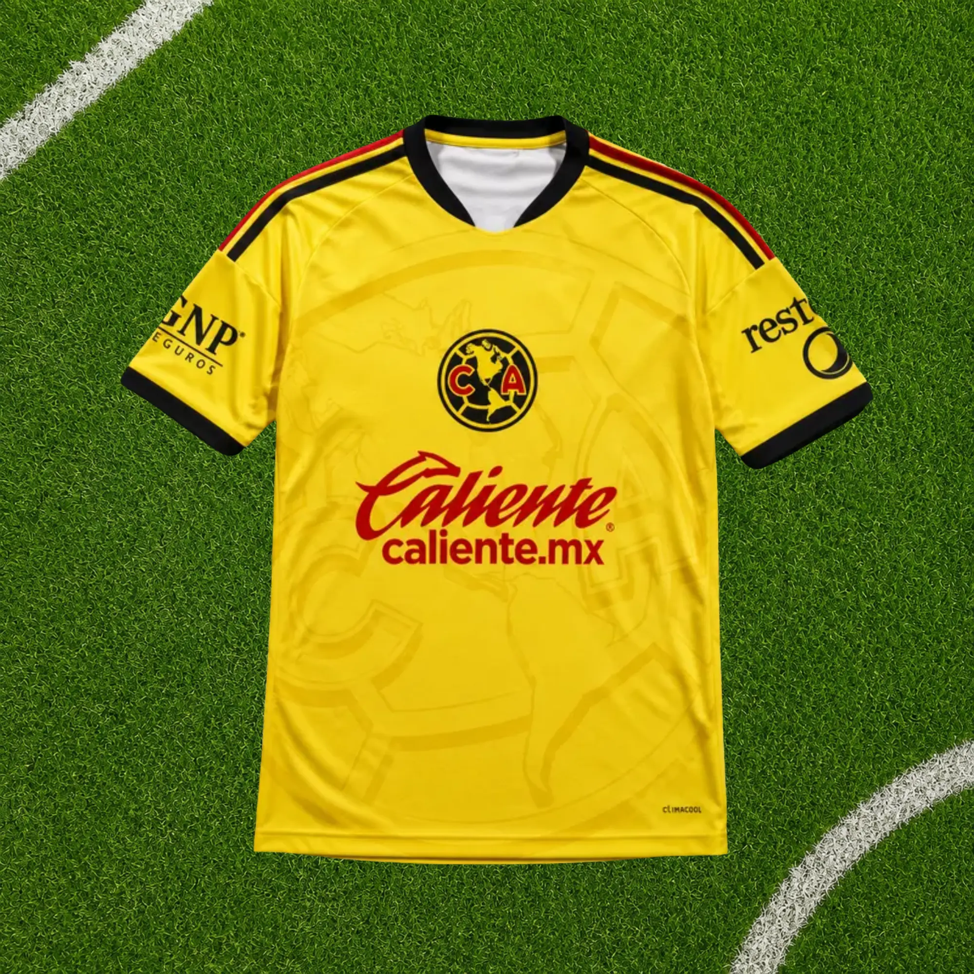 Yellow Club America Home Soccer Shirt 26-27, Quick-Dry Soccer Jersey, Breathable Short Sleeve Game Day Top, Liga MX Fan Gear