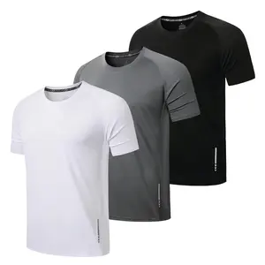 3 Pack Men's Workout Shirts Moisture Wicking Short Sleeve Mesh Athletic T-Shirts Lightweight Athletic Activewear workout shirt Gym Tees Athleisure Street Fit compression shirts workout tops