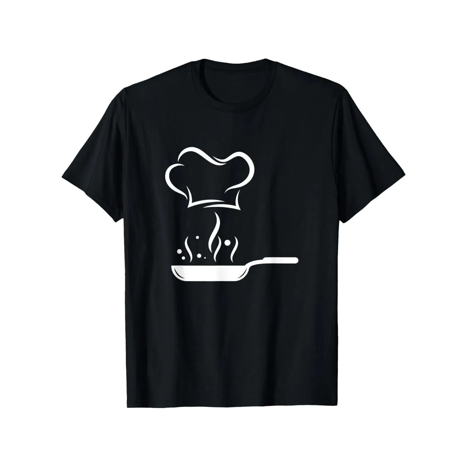 Chef Kitchen Tool Cooking Art Chef Cooking Chef T-shirt, 100% Cotton Chef T-shirt, 180g Men'S Chef Shirt, Black Round Neck, Regular Fit