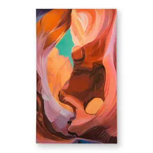 Begin Home Decor C1ROAR35S1OK7V 3 x 5 ft. Inside View of Antelope Canyon Outdoor Rectangle Area Rug - American Landscapes