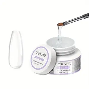 SAVILAND Builder Nail Gel Clear Hard Gel Nail Strengthener Nail Extension Gel for Beginners Home DIY Manicure Nail Art Supplies