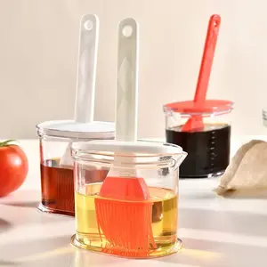 2-Piece Oil Brush Set with Oil Bottle, Baking & BBQ Oil Brushes, Barbecue Utensils, Kitchen Accessories, Outdoor Camping Picnic Tools