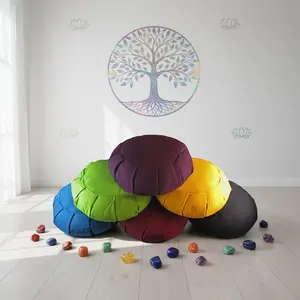 Cotton Meditation Cushion - Breathable Yoga Zafu for Comfortable Practice