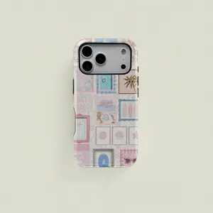 1 PC Beach-Themed Lighthouse & Seashell Dual-Layer Protective Case — Robust 2-in-1 Cover for iPhone 17/16/15 Pro, 14/13/12/11 Pro Max, 14/15/16/17 Plus, and Galaxy S25/S24/S23 — Simple & Stylish Protective Case