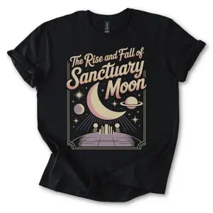 Sanctuary Moon Unisex T-Shirt, Murderbot Diaries Inspired Shirt, Retro Sci-Fi Graphic Tee for Book Lovers, SecUnit Bookish Gift Idea