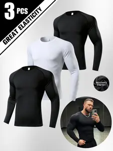 Men’s Quick-Dry Long Sleeve Sports T-Shirt, Breathable & Comfortable, Lightweight Design, Perfect for Gym, Outdoor Camping, Running & Everyday Wear, Versatile Essential, Quick Dry Activewear, Breathable Workout Tops, Athletic Sports Clothing