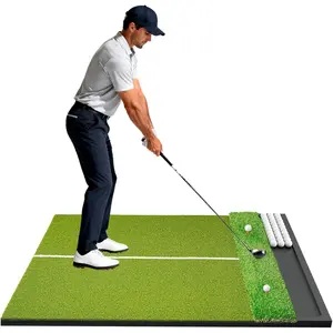 Dual Turf Golf Hitting Mat with Ball Tray, 5x4 & 6x4 ft, 26mm/31mm Thick, Alignment Aid, Golf Practice Mat Indoor & Outdoor, Driving & Chipping Pad Simulator Mat