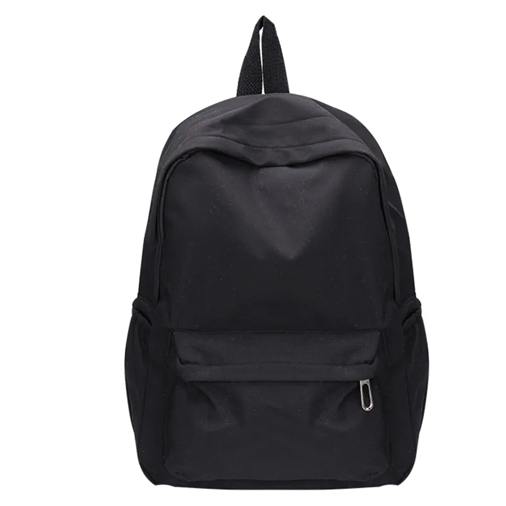 Capacity Travel School Backpacks Ladies Pure Color Shoulder Knapsacks  Zipper Shopping Rucksacks