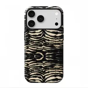 Zebra-Print Phone Case Compatible with iPhone 17/16/15/14/13 Pro Max and iPhone 16 Plus. Stylish, realistic animal print design. Unisex dual-layer shock-resistant protective case.