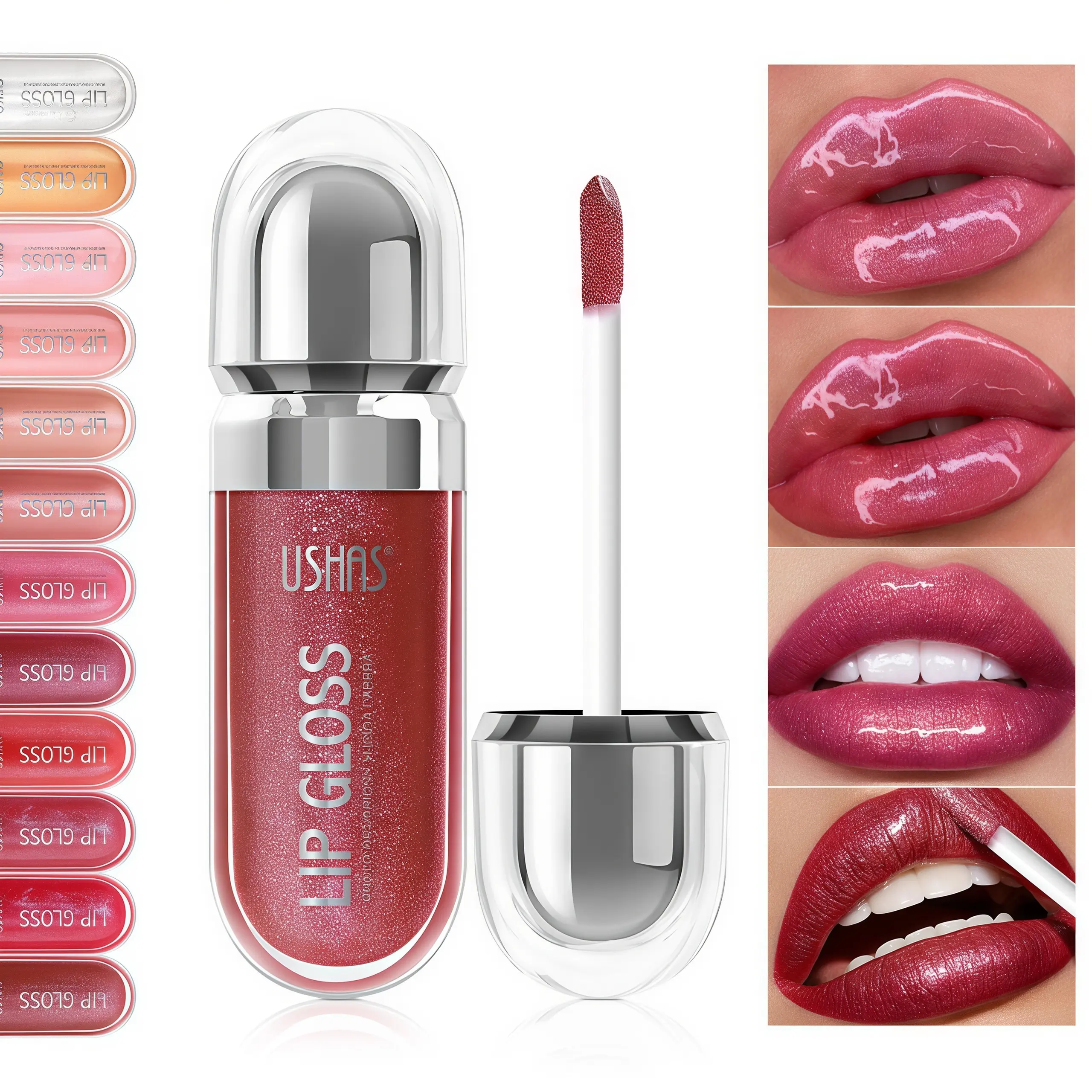 Shimmer Lip Gloss – Moisturizing Lip Care | High Shine Finish, Non-Sticky Formula | Keep Lips Soft & Hydrated | Long Lasting Daily Lip Makeup  | Glossy Lightweight Moisture Lipstick Cosmetic