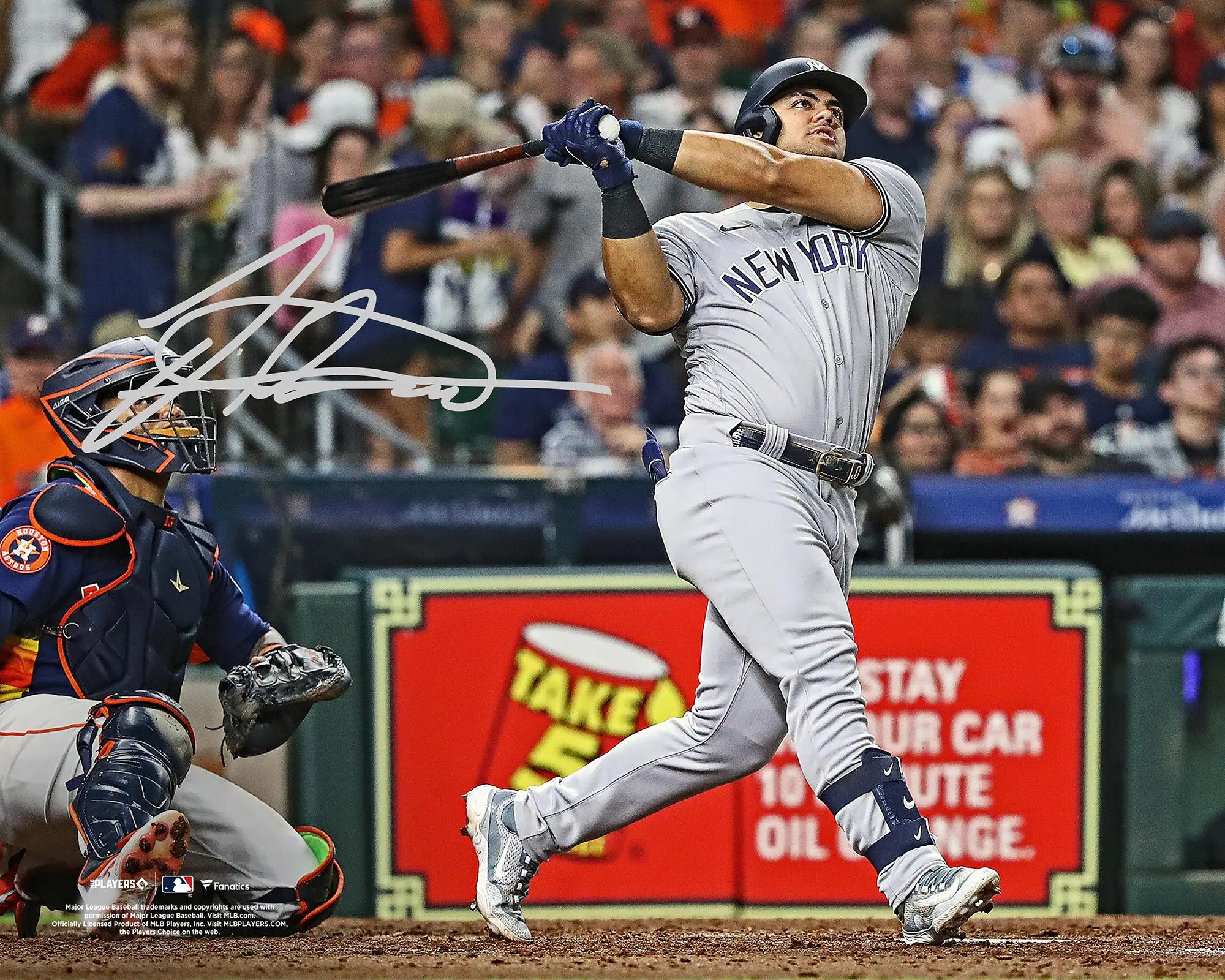Jasson Dominguez New York Yankees Autographed 16" x 20" Home Run Photograph - Fanatics Authentic Certified