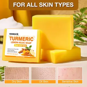 5 Bars Turmeric Soap Bar for Face & Body | Vegan Skin Cleanser for Smooth, Moisturized & Radiant-Looking Skin | Rich Lather, Deep Cleansing & Refreshing Scent