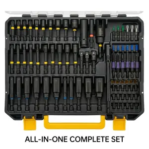 80-Piece Premium Magnetic Impact Nut Driver Set Metric & SAE with Socket Adapters, Bit Holder, Wing Nut Driver, Universal Sockets, Quick Release Extension, Power Bits