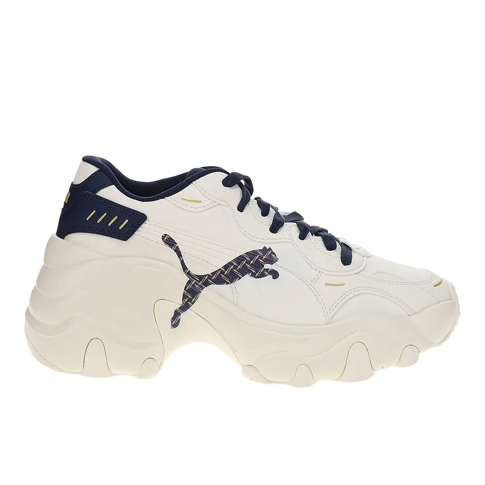 PUMA Womens Pulsar Monogram Lace Up Sneakers Shoes Casual - Off White