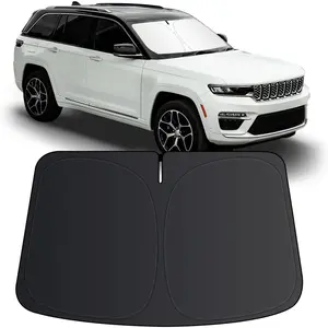 Windshield Sun Shade for 2011-2025 2026 Jeep Grand Cherokee/Jeep Grand Cherokee L, Foldable Blocks UV Rays Sunshade Car Front Window Sun Visor Protector for Jeep Grand Cherokee Accessories