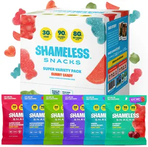 Shameless Super Variety Pack - Shameless Snacks - Keto & Vegan Gumies ( 6 Bags)