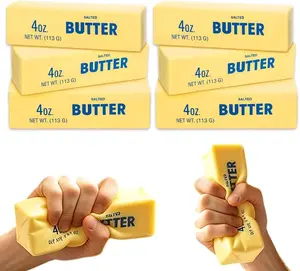 Squish Butter - New Flour Filled NeeDoh Fidget Toy Adults Kids 3+ - Super Soft Memory Foam Feel Stress Relief Sensory Play - Safe Durable Non-Toxic Material