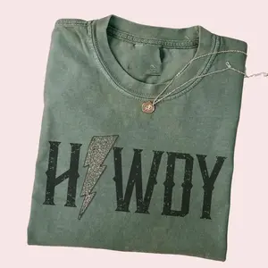 Distressed Vintage Howdy Thunder Leopard Print Tshirt, Western Graphic Tee, Urban Fashion For Her Top Womenswear Cowgirl Clothing Streetwear