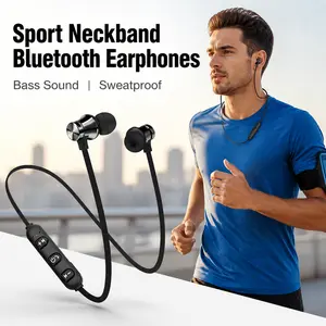 Bluetooth 4.2 Wireless Earphone Sports Headset Waterproof Earbuds Neckband Magnetic Headphone With Mic For Samrtphones