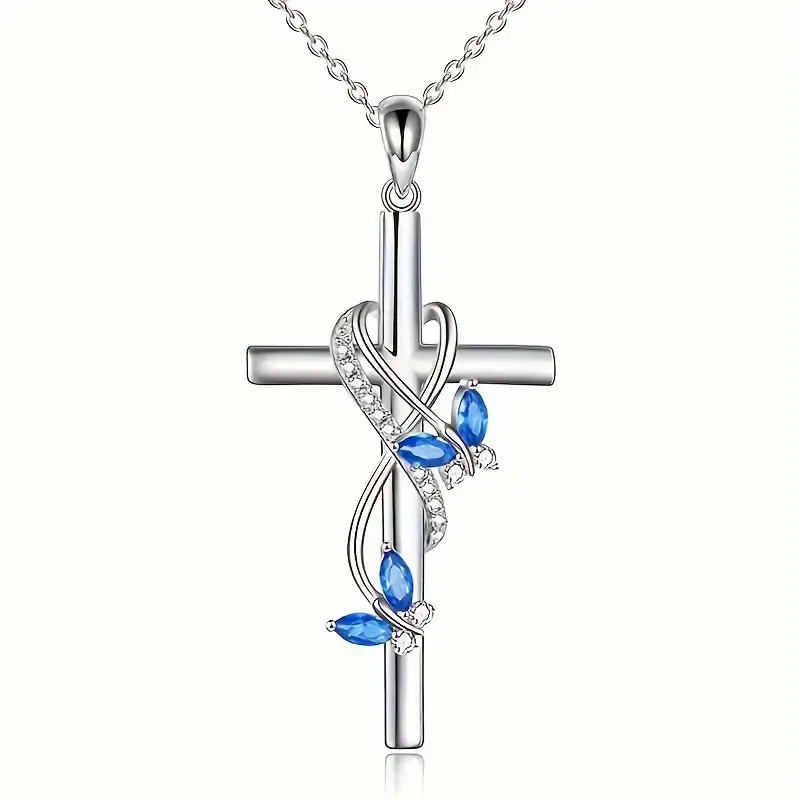 Cross Single   Blue/Silver