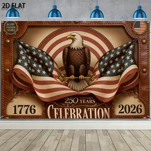 2D Flat - 2D Flat - 2D Flat. 1pc 250Th Anniversary Theme Banner Background Cloth Stars And Stripes Decoration Independence Day Party Decoration Banner Tapestry