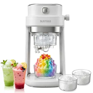 SUSTEAS Electric Shaved Ice Maker – Adjustable Texture for Fluffy Snow, Slushies & Crunchy Ice, Fast & Easy to Use