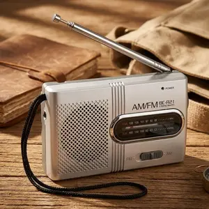 Portable AM/FM Handheld Radio Speaker with Stereo Hi-Fi Audio, Wireless Bluetooth Receiver for Travel, Camping & Home. Perfect Gift for Holidays, Mini Compact Radio Player with Universal Design.