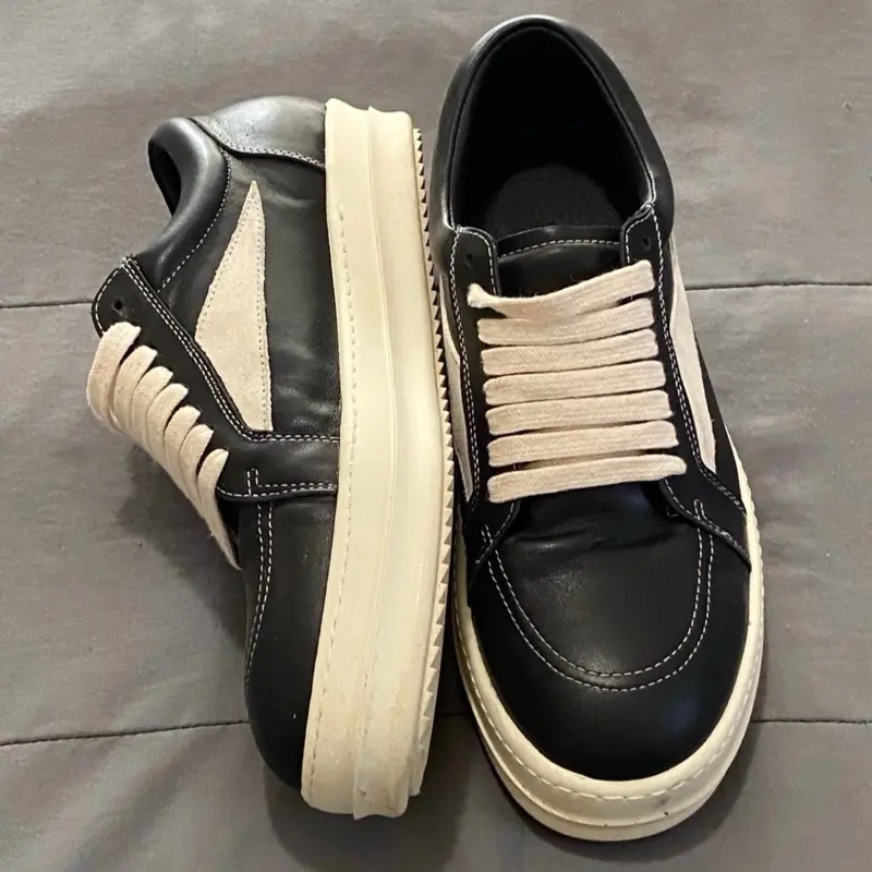 New Rick Owen Leather Low Top Shoes
