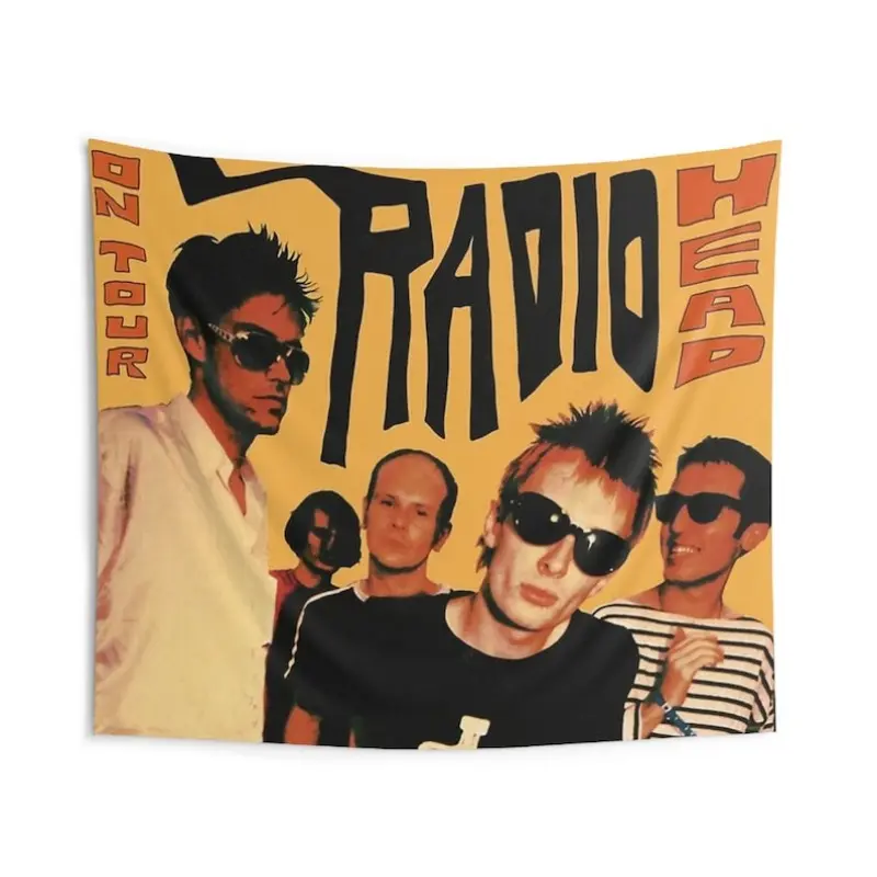 Vintage Band On Tour 1994 Indoor Wall Tapestry Tapestries|   Vintage Band On Tour 1994 Tapestry Decoration Linen
