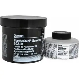 Devcon 1 Lb Pail Two Part Epoxy 45 min Working Time, Series Plastic Steel 10210