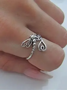Hollow Out Dragonfly Design Ring, Vintage Creative Ring for Women, Fashion Jewelry for Party, Daily Clothing Decor, Trendy All-match & Exquisite Jewelry for Gift, Valentine's Day, Gift, Vintage Rings Jewelry