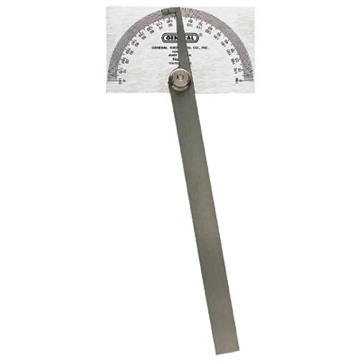 212 MAIN Square Type Protractor, 0-180° Scale Stainless Steel Woodworking Measuring Tool with Adjustable Arm, Office Hardware
