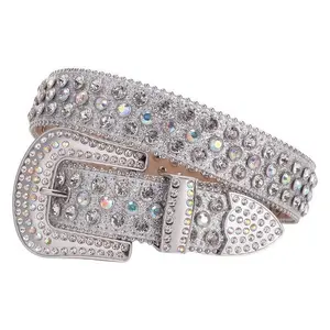 Unisex Sparkle Belt: Handmade, Rhinestone-Studded Hip Hop Accessory for Party, Daily Style