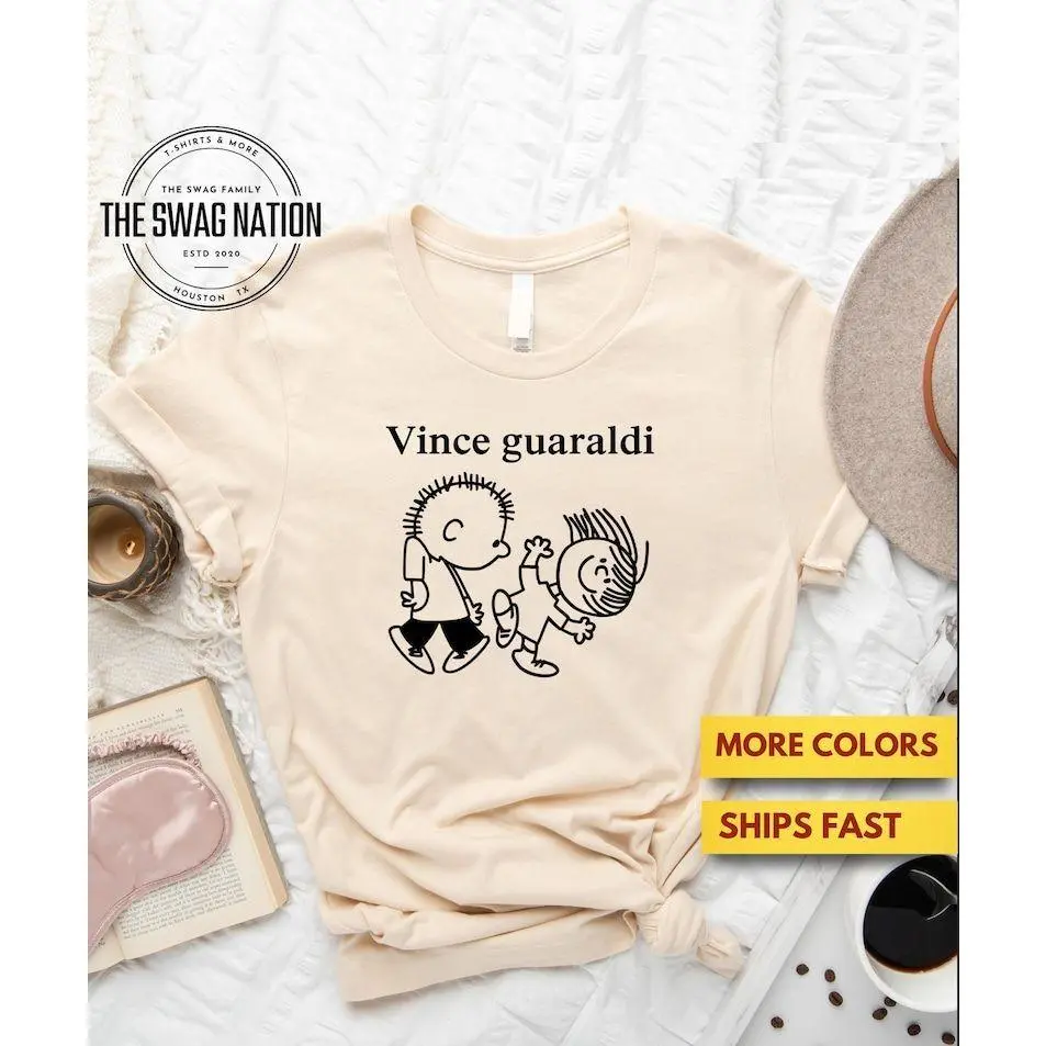 Vince Guaraldi Music Shirt, Jazz Lovers, Jazz Music Fan, Gift Shirt, Vince Guaraldi Fans Shirt, Charlie Cartoon, Ultra Soft Premium Tee