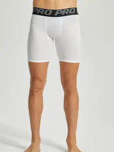 Men's Compression Shorts Gym Workout Nylon Briefs Quick-Dry Breathable Tight-Fit Running Basketball Gym Shorts Athletic Running Shorts