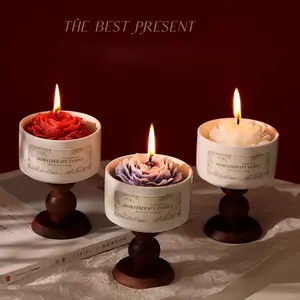 Luxury Flower-Shaped Jasmine Candle, Floral Scented, Aromatherapy Candle, Soy Candles, 5.3 Oz Soy Wax, Burns 55-60 Hours, Gift Packaging, Home Decor, Birthday Present, Christmas, Wedding