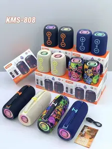 KIMISO KMS-808 Portable Bluetooth Speaker 40W Wireless Bass Speaker with RGB Lights, TWS Pairing & Long Battery Life