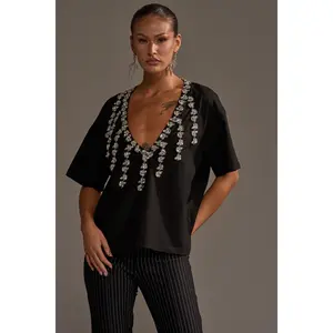 RHINESTONE QUEEN OVERSIZED TEE