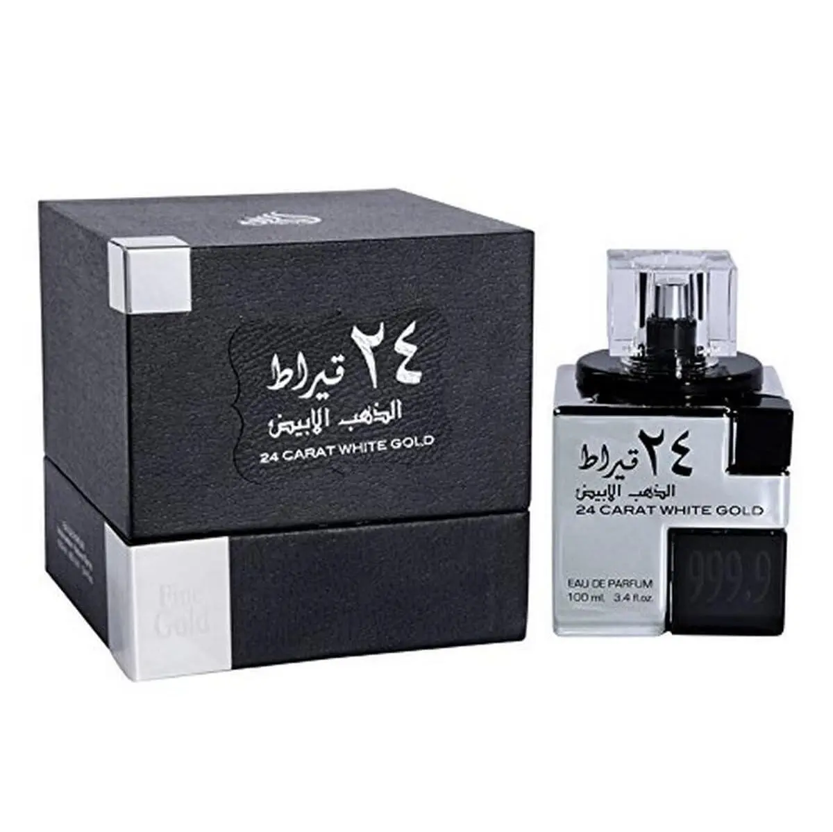 Lattafa Perfumes 24 Carat White Gold for Unisex Eau de Parfum Spray, 3.4 Ounce