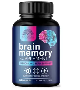 Brain Memory Supplement Pills - 3X Strength Nootropics for Concentration, Clarity & Focus Support - Brain Health Cognitive Vitamins with Bacopa, Phosphatidylserine & DMAE, Brain Booster - 60 Capsules