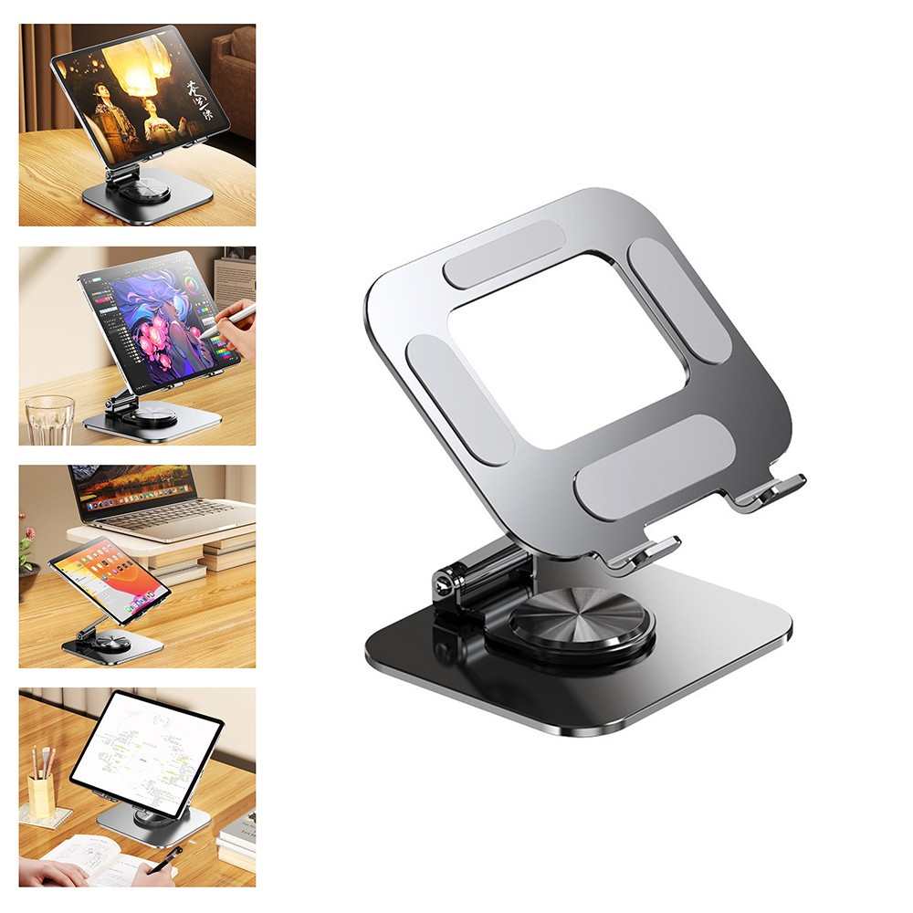 360° Rotation Desk Tablet Mount, Thermal Design for Portable Monitor, Aluminum Alloy Adjustable Phone Stand Holder, Universal Fits for iPhone,for iPad Pro 11/10.5/9.7 iPad Mini 4/3/2/1 iPad Air 5/4/3/2,for Samsung Galaxy Tab Series, For Lenovo Tab Series