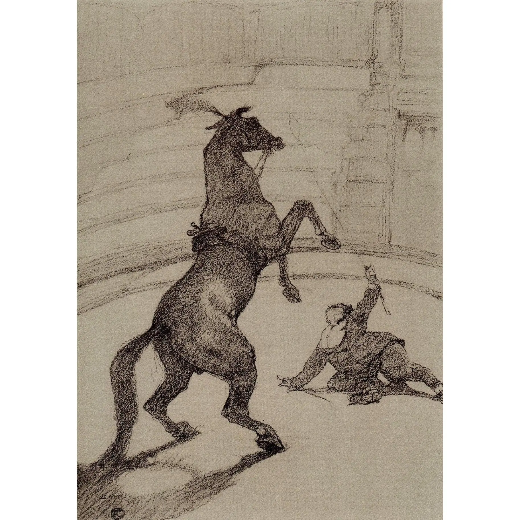 Henri de Toulouse-Lautrec, Cheval pointant, The Circus by Toulouse-Lautrec, Limited Edition Lithograph
