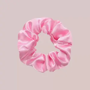 Pink Scrunchies For Women Satin Hair Ties Ponytail Holder Women's Cute Accessories Party Valentine's Day