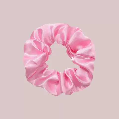 Pink Scrunchies For Women Satin Hair Ties Ponytail Holder Women's Cute Accessories Party Valentine's Day