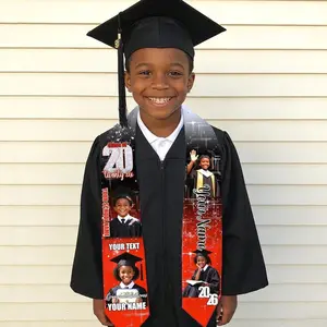 Custom Kindergarten Graduation Stole, Personalized Name Photo Kids Sash Class of 2026
