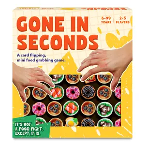 Gone in Seconds - Fast-Paced Mini Food Game for Kids, Teens & Adults, Quick Reflex Family & Party Board Game, Hilarious Food Grab Challenge, Replayable Fun, Gift for Ages 6, 7, 8 & Up, 2–5 Players